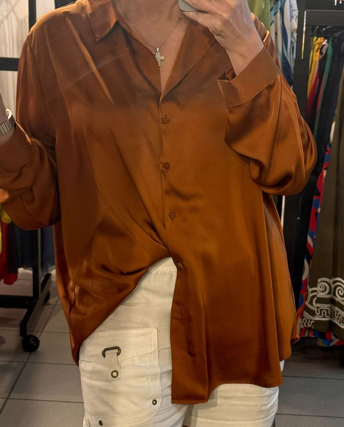 PLUS Recycled Button Down Blouse