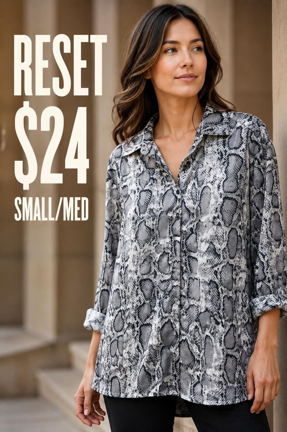 LONG SLEEVE ANIMAL PRINT TOP