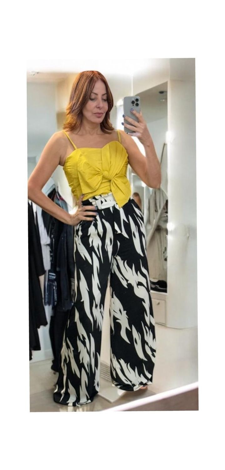 High Waisted Maxi Pants with Zebra Print High Waisted Maxi Pants with Zebra Print