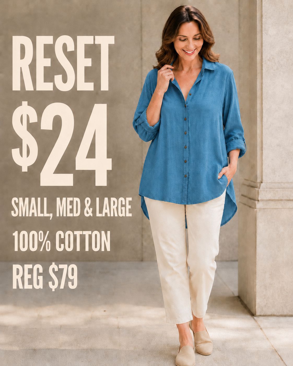  PORTER BLOUSE DENIM