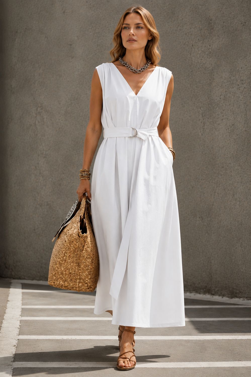 Neutral Flow Dress