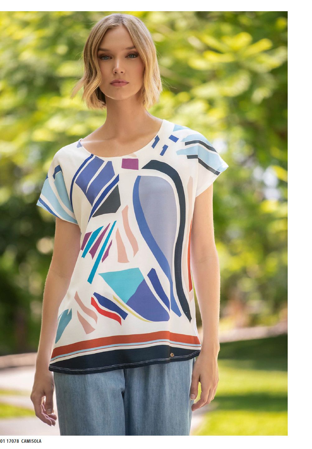 Geo Art Blouse, Size: S