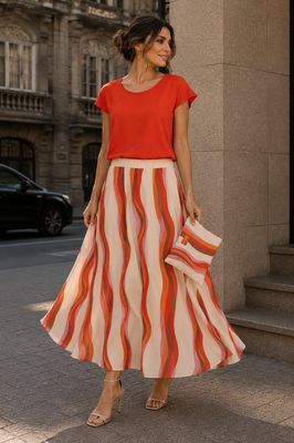 Sunset Waves Skirt