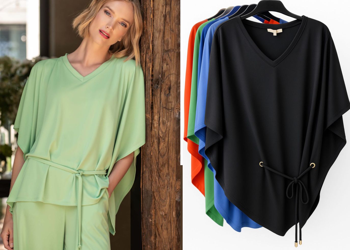 V Neck Poncho Top