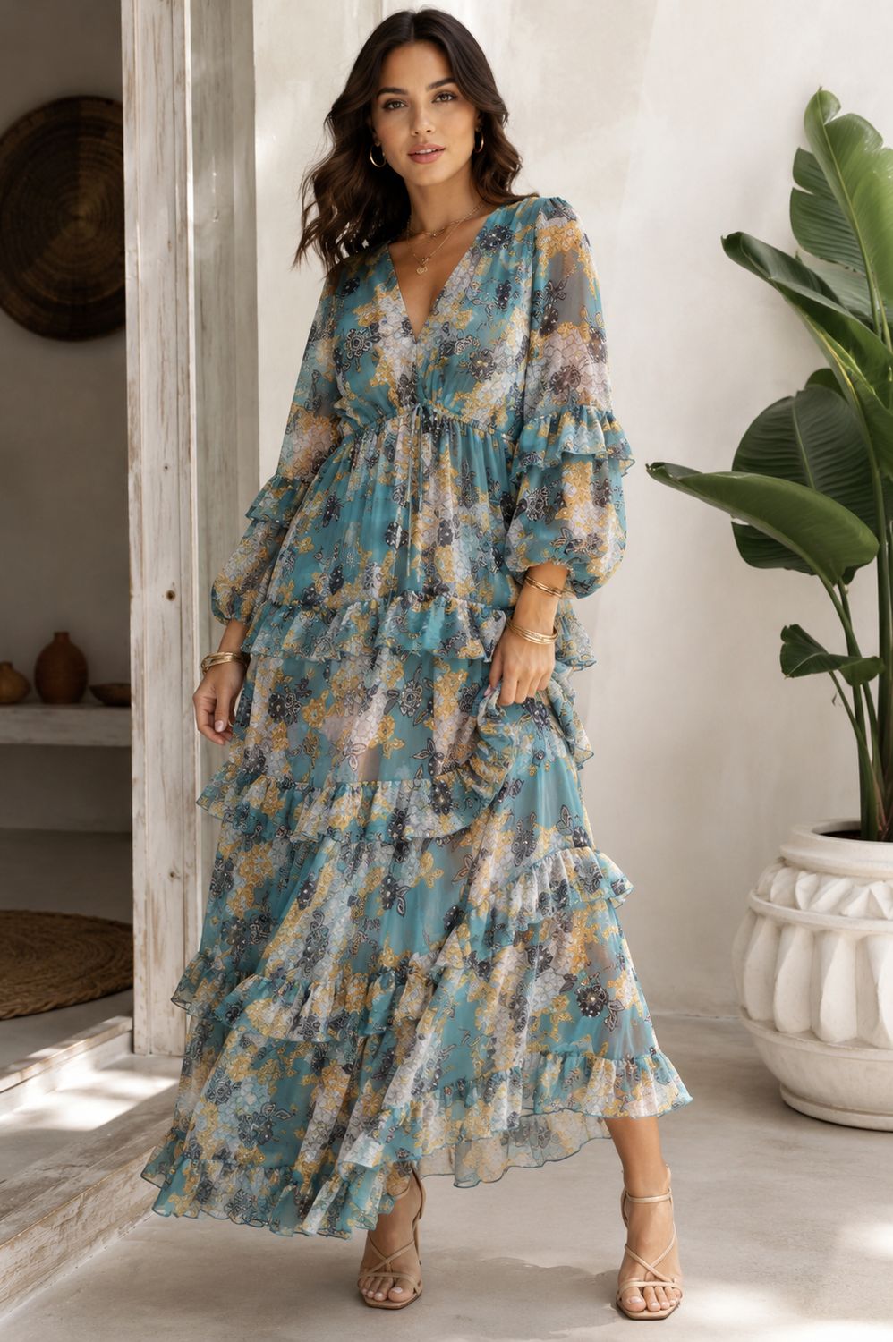 Exclusive boho chic maxi dress by designer mediym