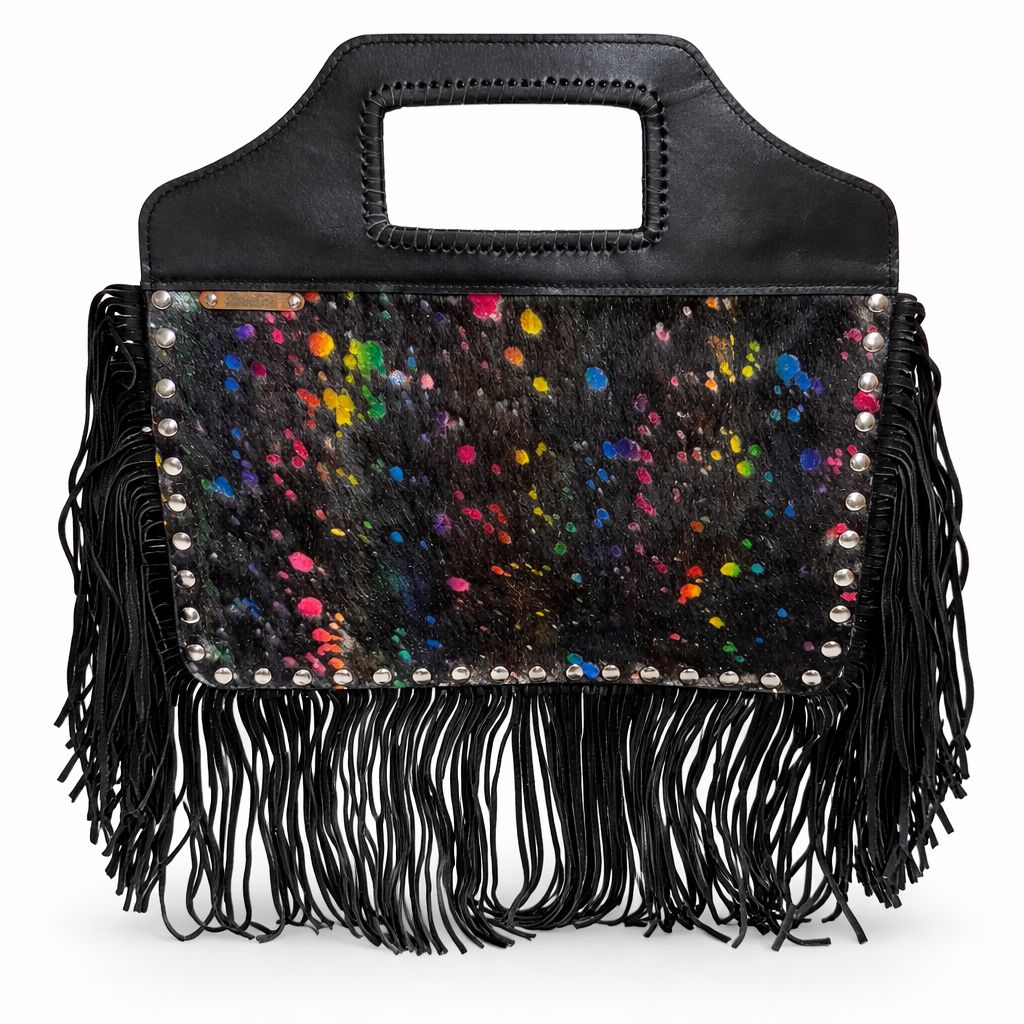 Handmade Leather Fringe Bag