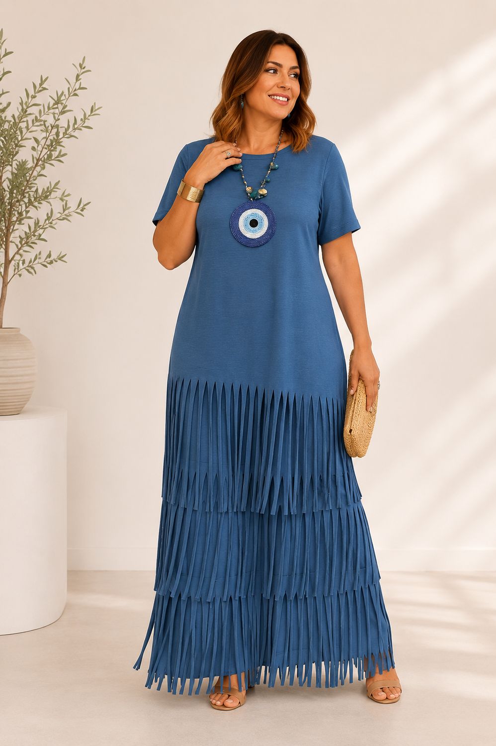 Maxi Dress &amp; necklace Flecos