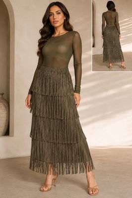 LONG SLEEVED MESH TOP(4 colors)