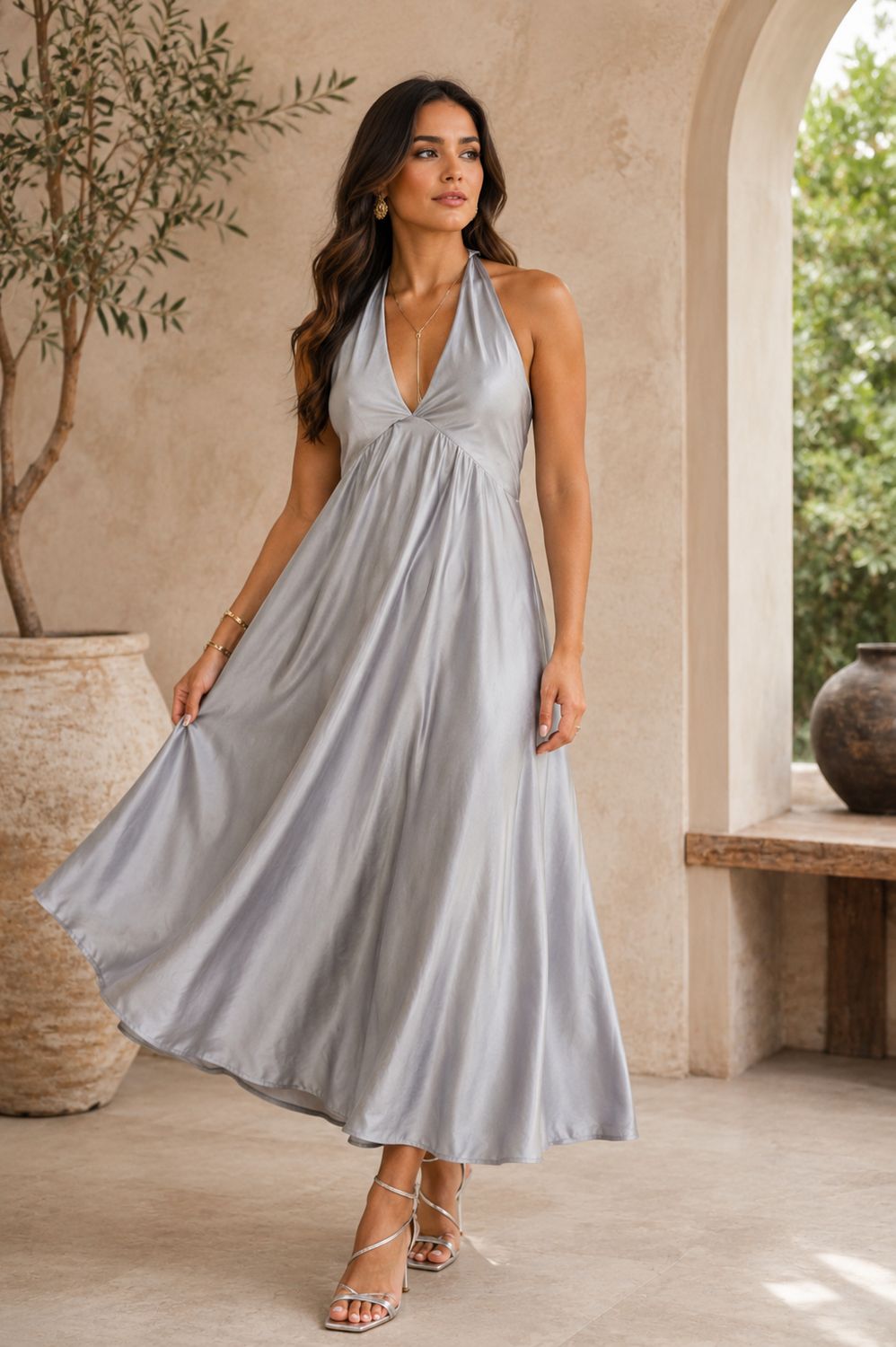Halter dress one size