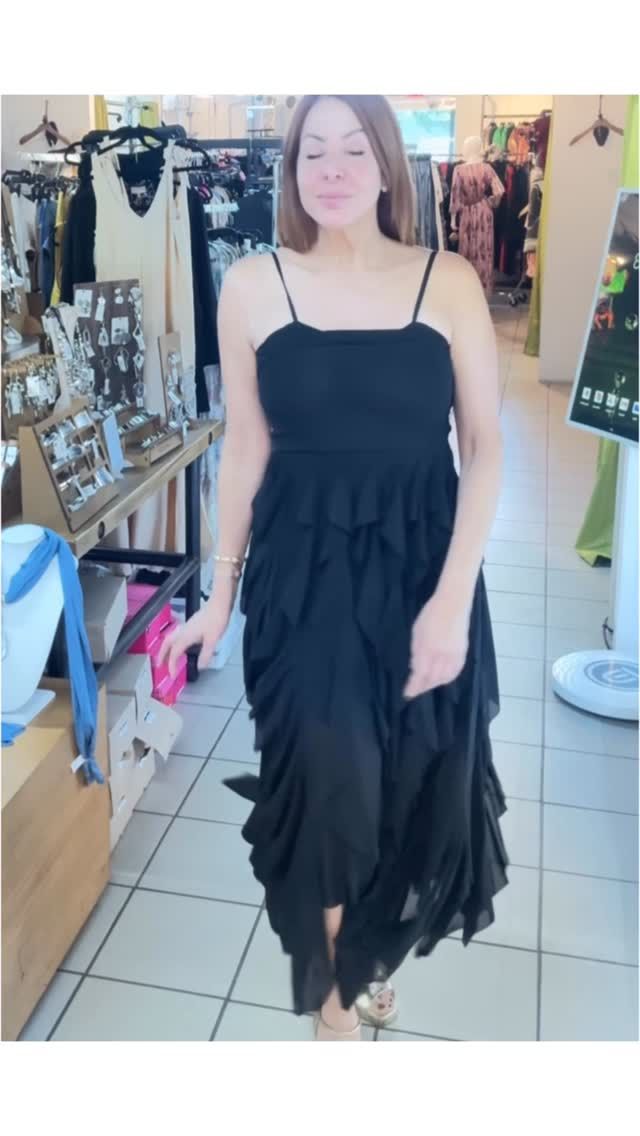 Mesh ruffle dress