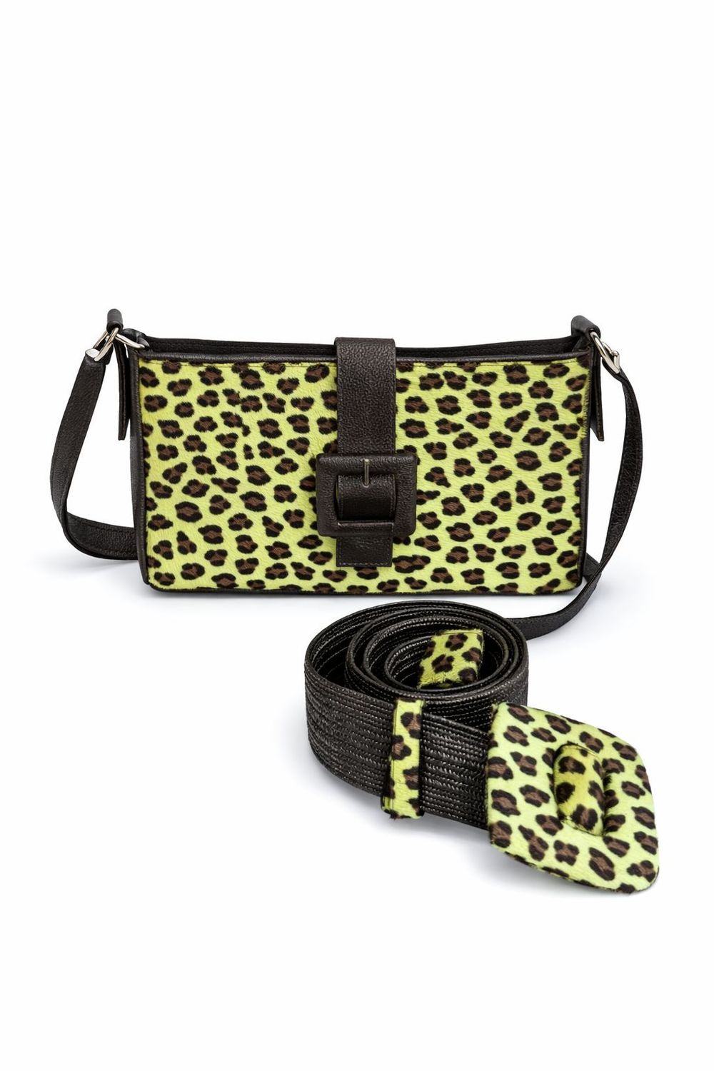 Copy of Animal Print set Belt &amp; Bag yellow
