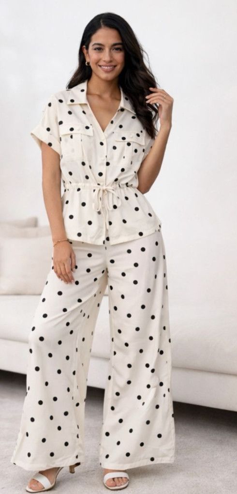 Luna Chic Polka Dot Two-Piece Set Plus