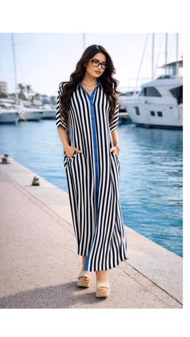 Striped Shirt Dress