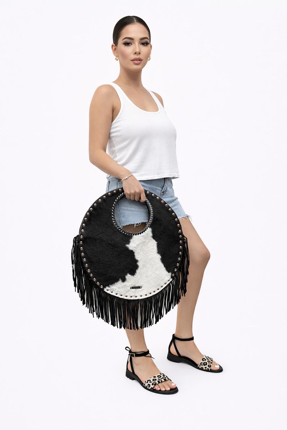 Fringe Cowhide Tote