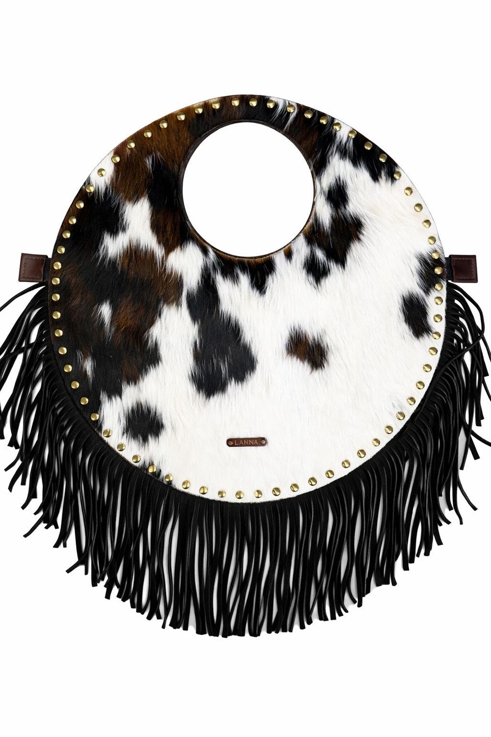 Circle Leather Tote Bag