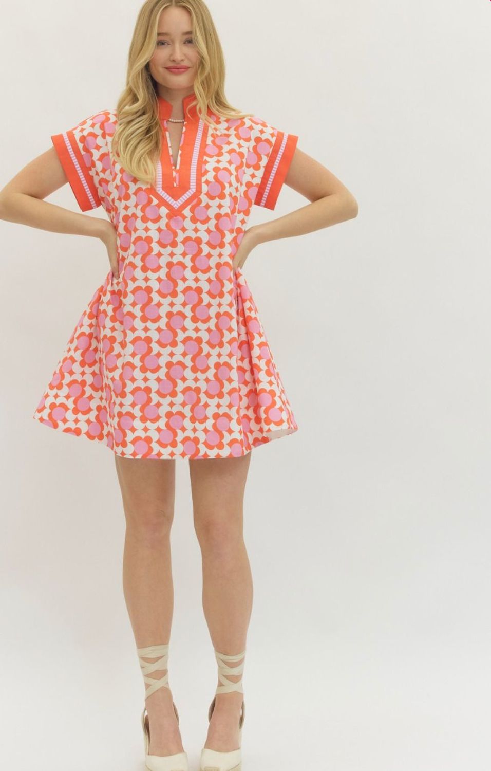 Chic Coral Dress