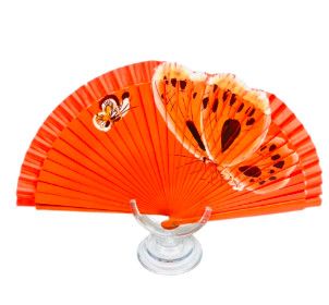 Vibrant Butterfly Hand Fan