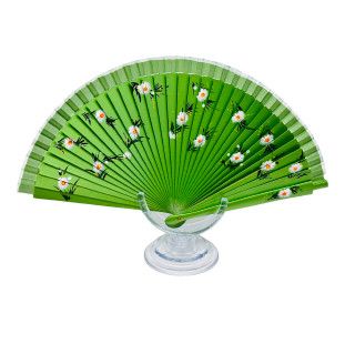 Green Flowers Hand fan