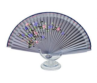 Lila Flowers Hand fan