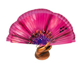 Pink Flower Handfan