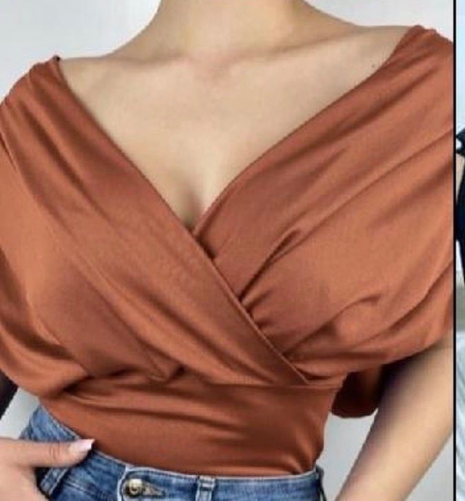 Wrap Satin Top One size