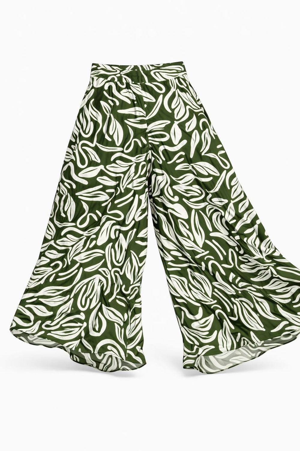 Tropical Palazzo Green Pants