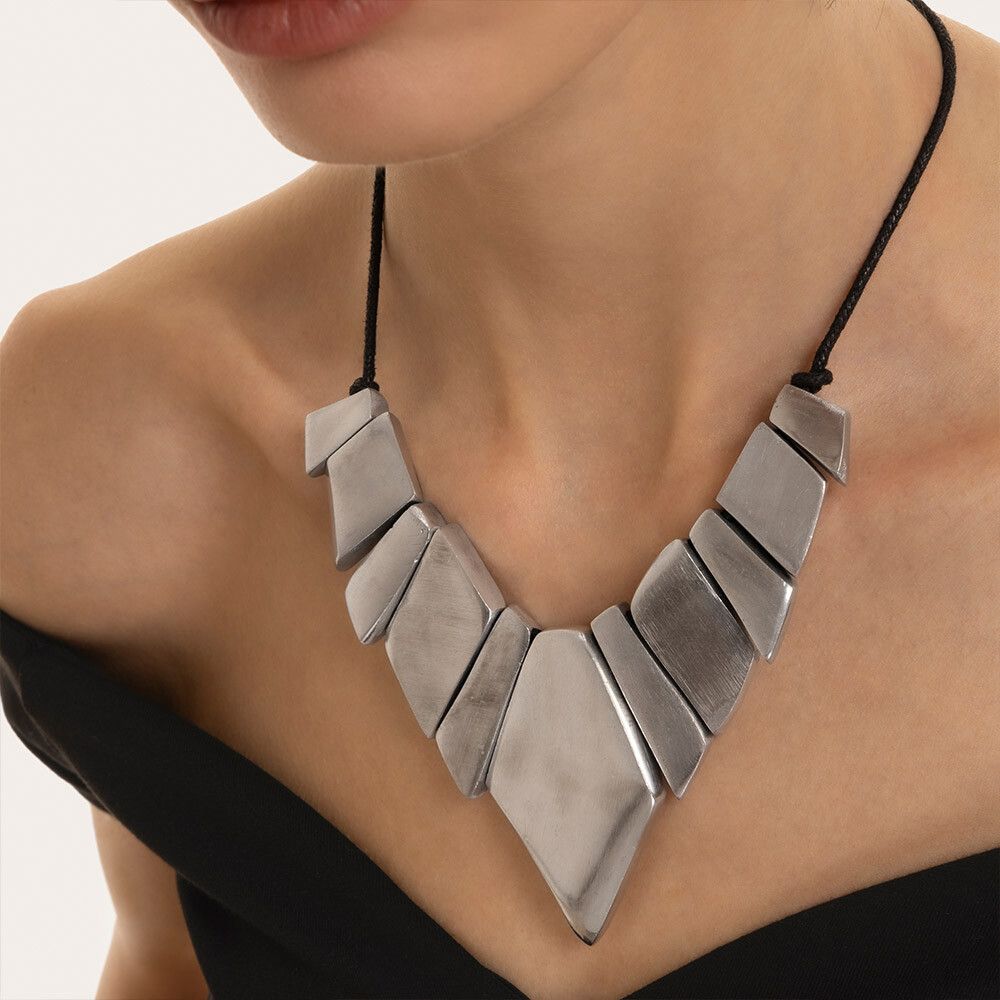 al02241COLLIER LOSANGES IRREGULIERES