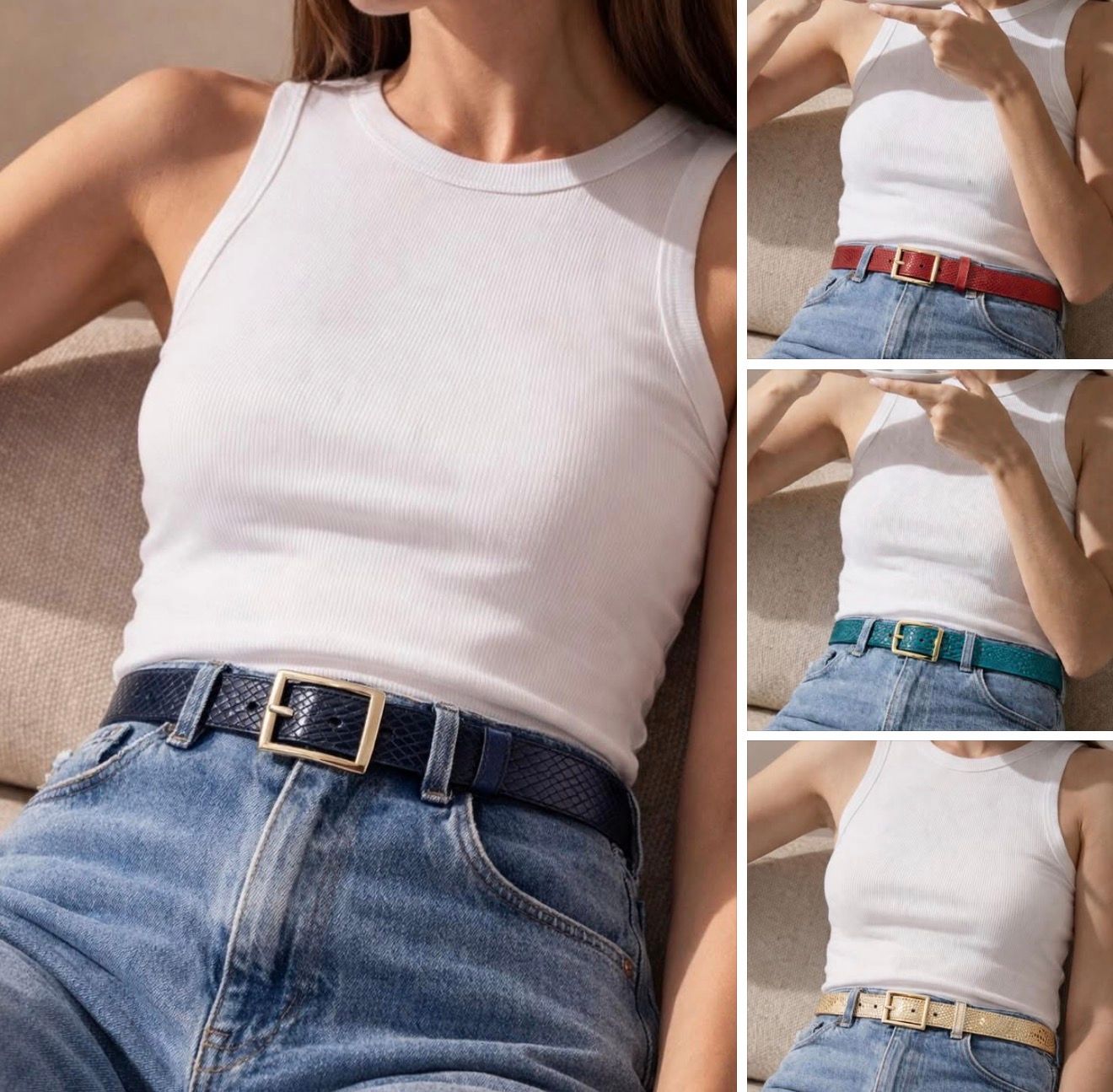 Classic Textured Leather Belt