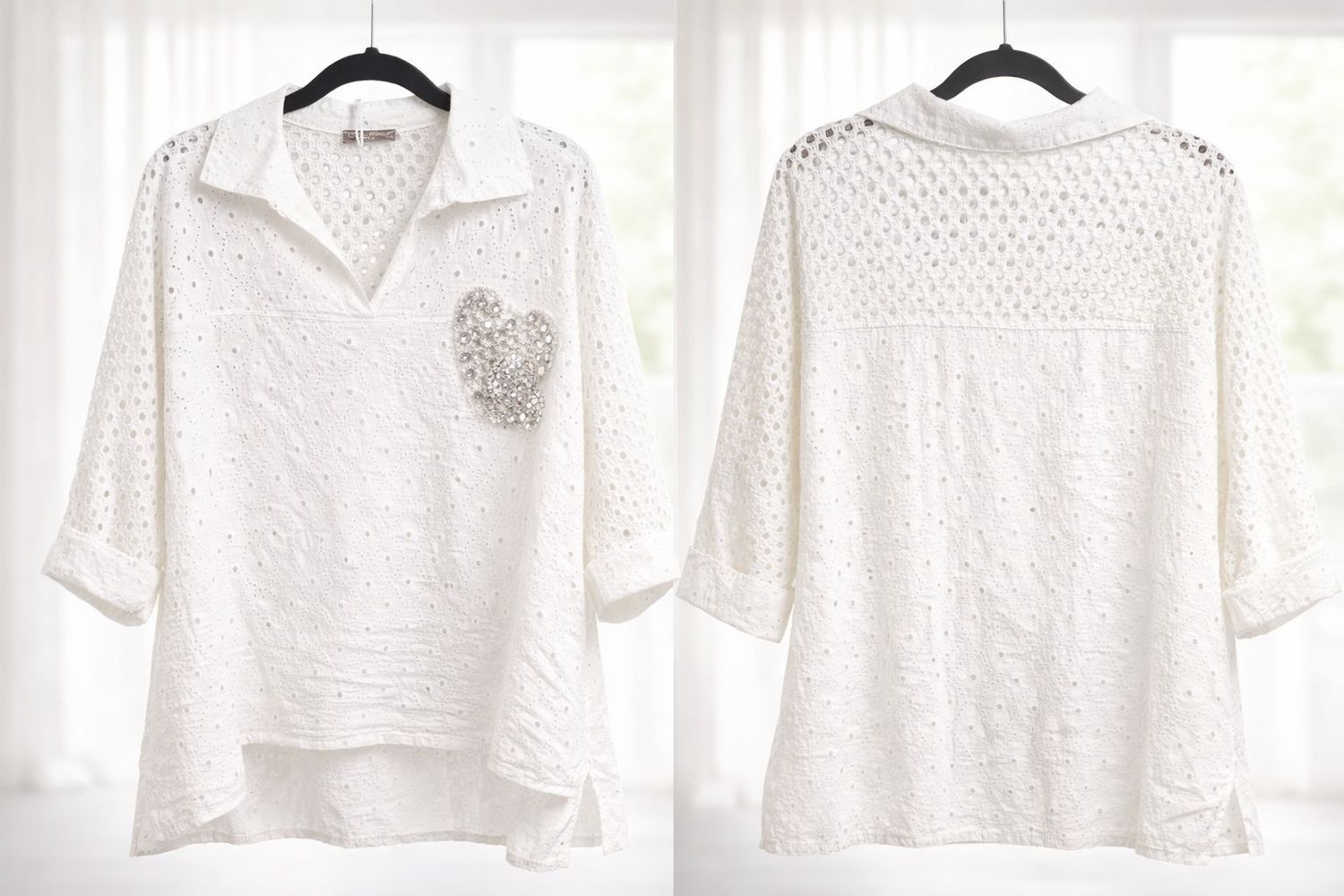 Cotton Eye let Tunic crystals details one size