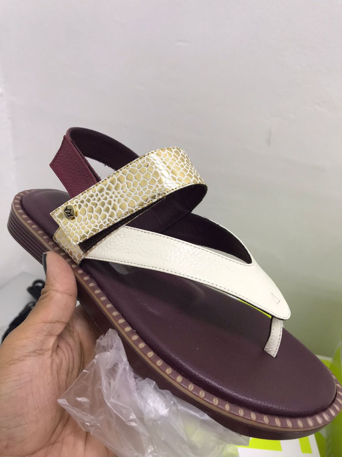 Velcro Ease Leather Sandals