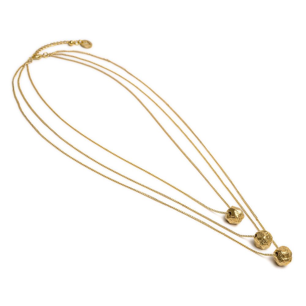 rwb2007 NECKLACE 3 IRREGULAR SPHERES