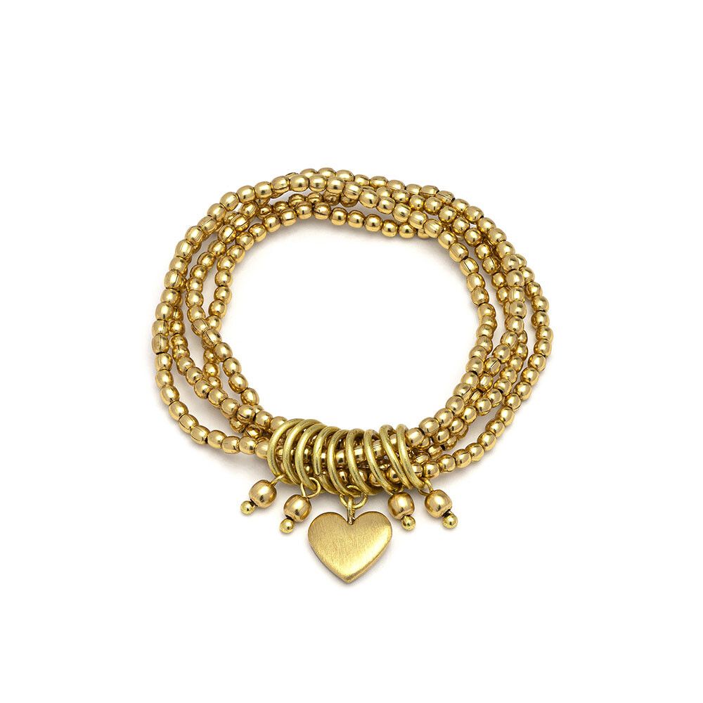 dd13533 BRACCIALE ELASTICO CUORE PENDENTE