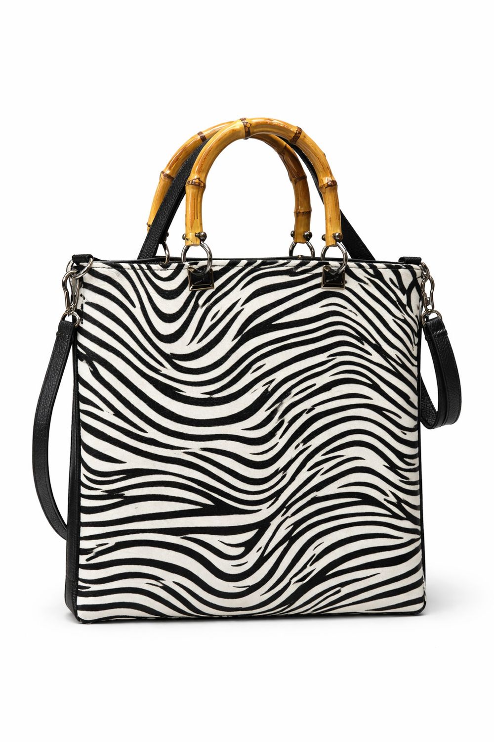 Zebra Luxe Bamboo Tote