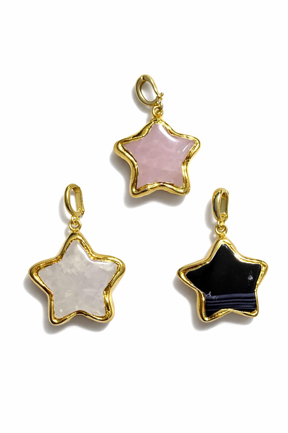 Natural stone heart pendant