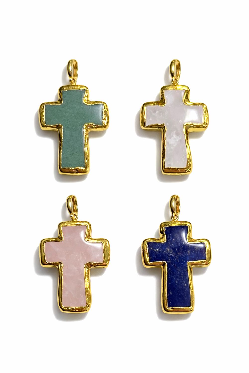 Natural stone heart pendant 11/2