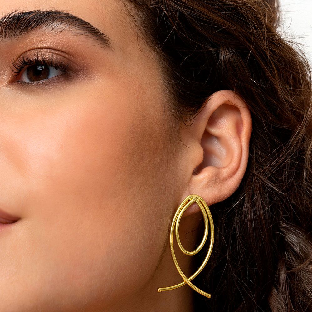 dd16169ORECCHINI PESCE STILIZZATO