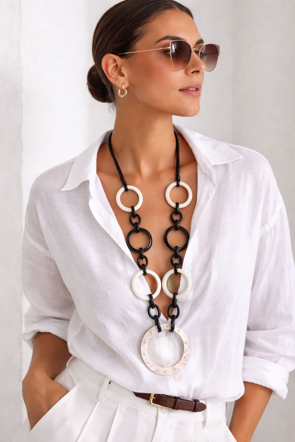 Link Ring Statement Necklace