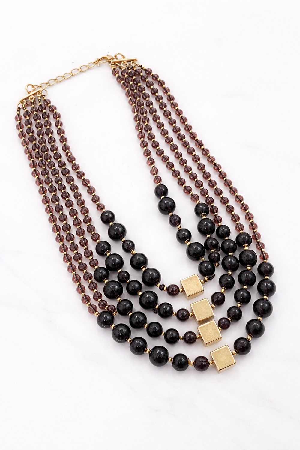 Midnight Layers Beaded Necklace