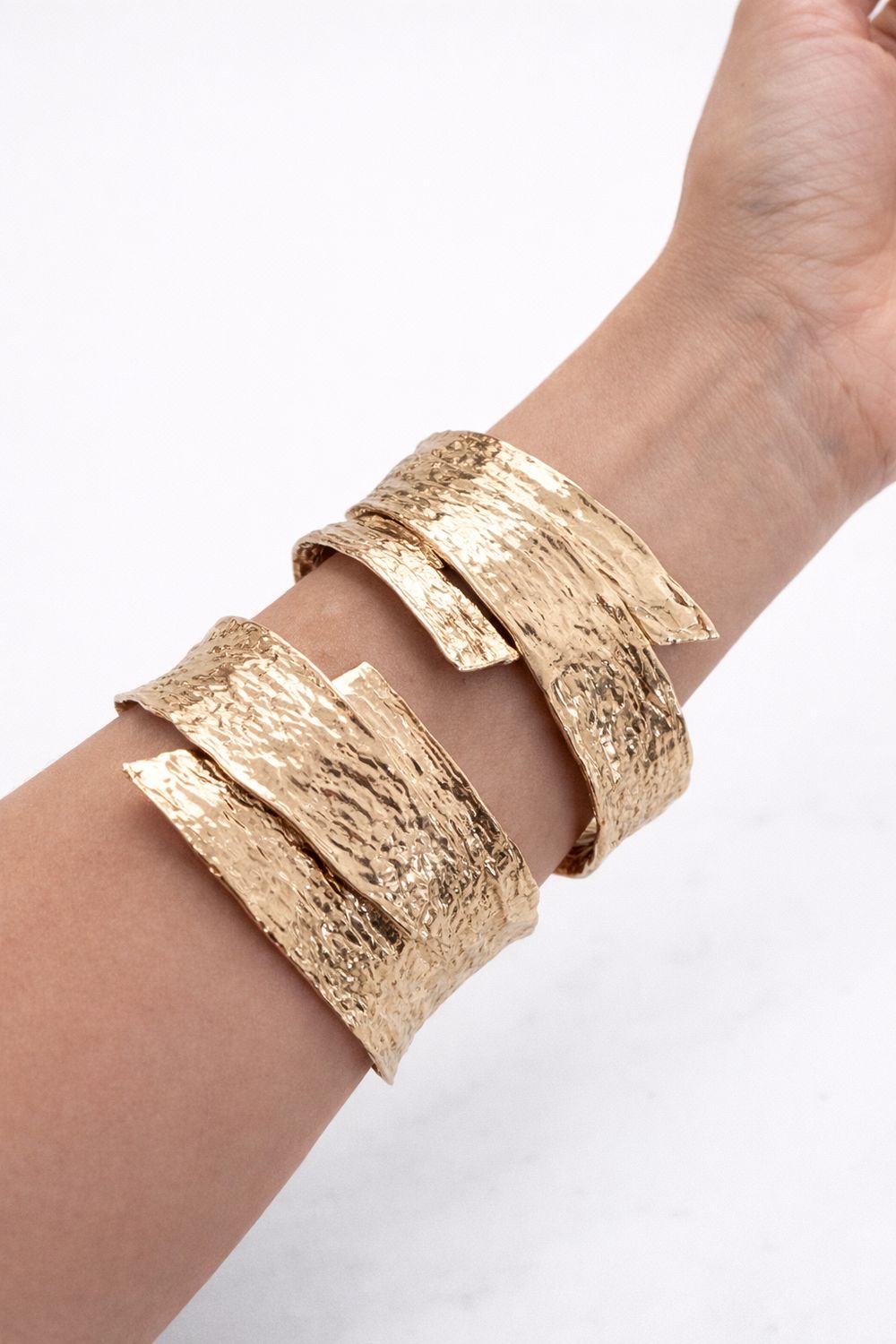 Textured Gold Cuff – Large each