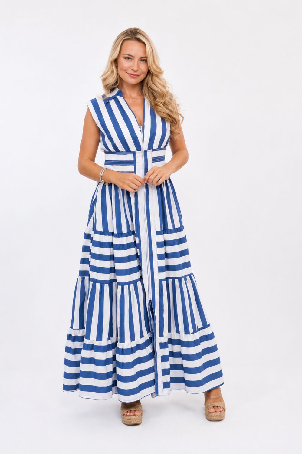 s Striking Wide-Stripe Maxi Dress