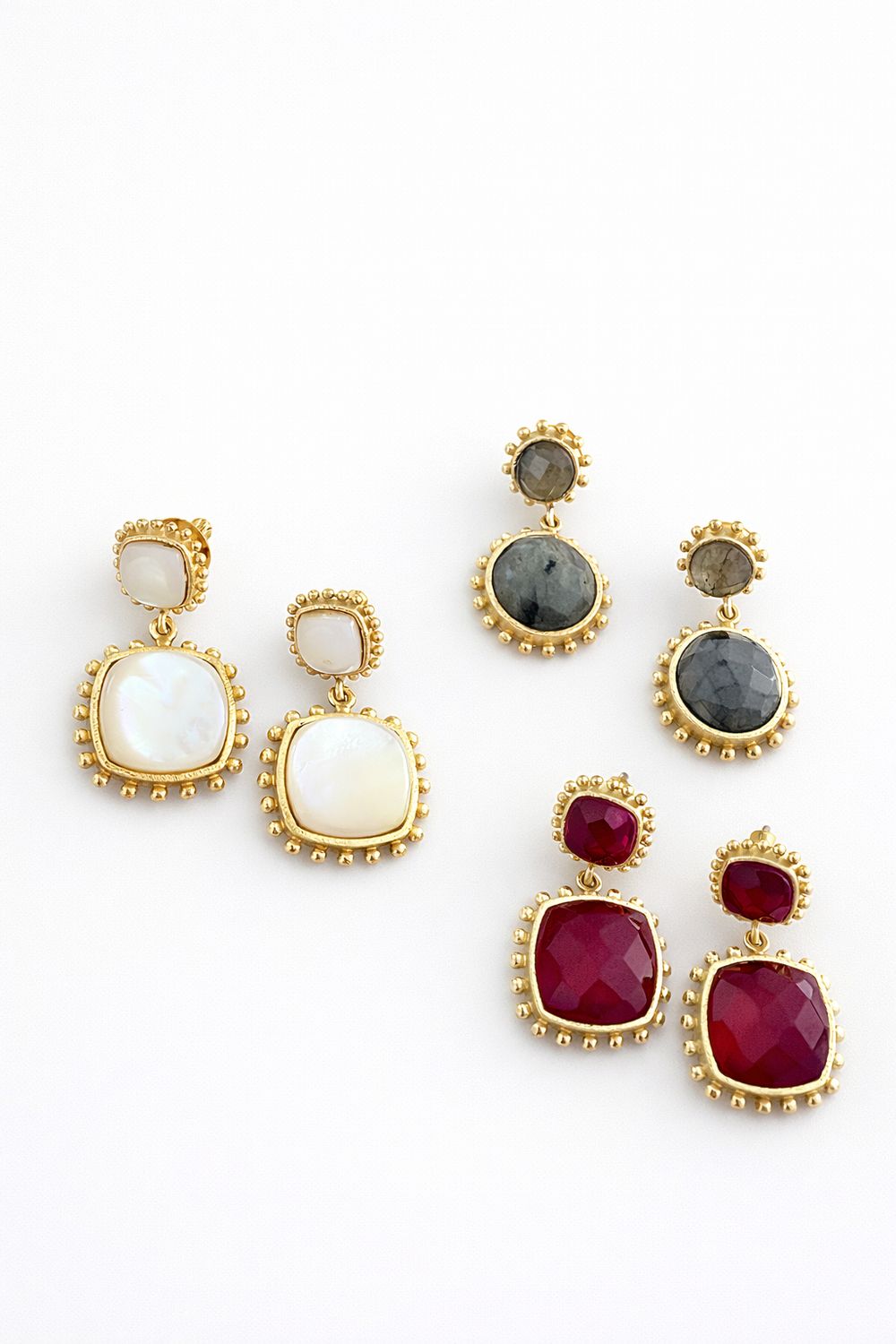 Luxe Stone Drop Earrings 2”