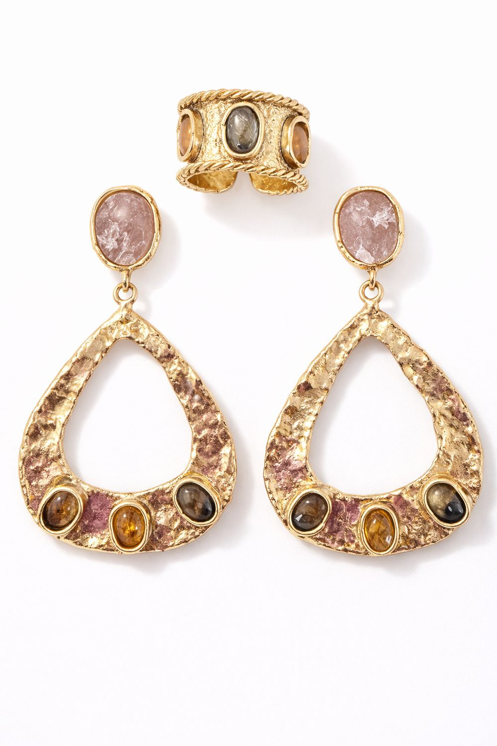 Blush Stone Statement Set