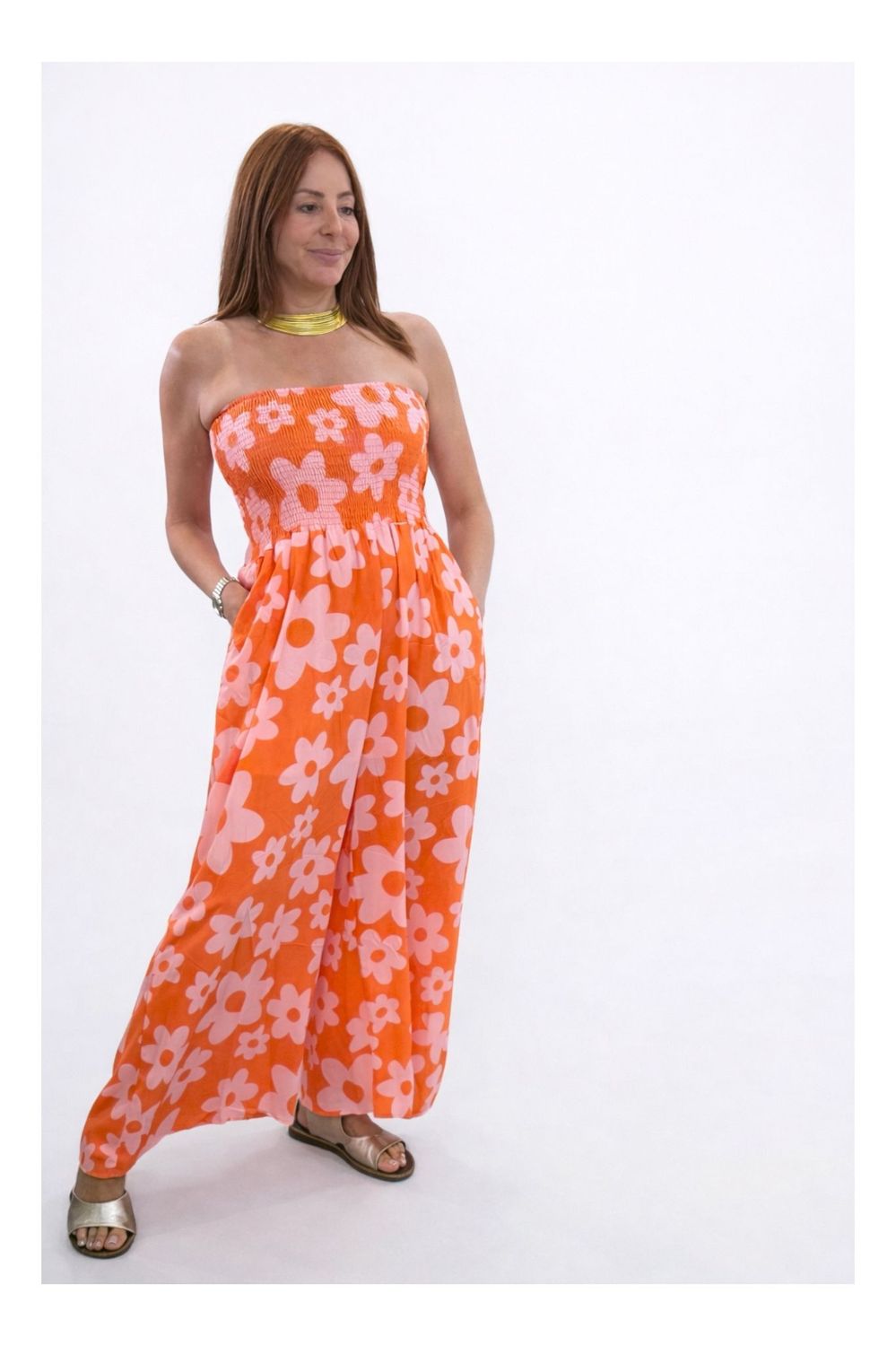 off shoulder jumpsuit One size med a large