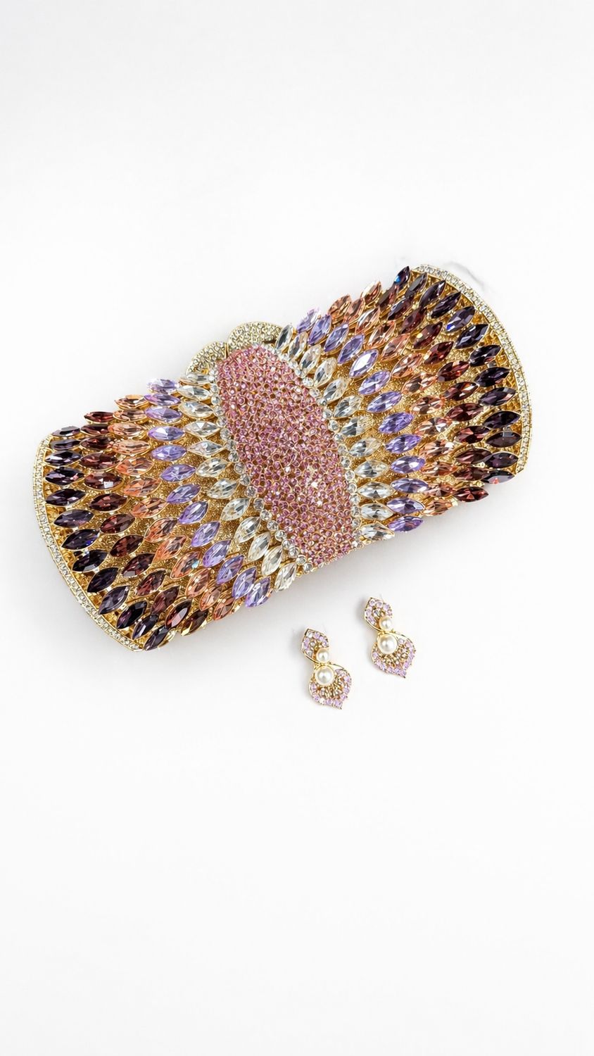 Crystals Clutch Lila