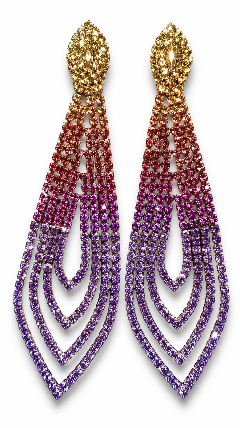 Sunset Cascade Earrings ✨31/2”