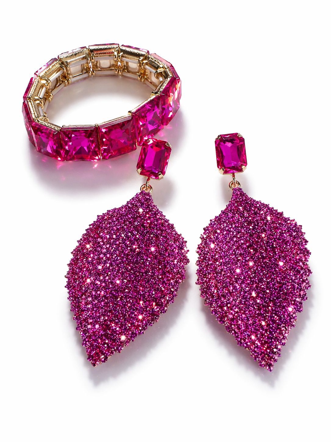 Crystal Leaf Statement fucsia