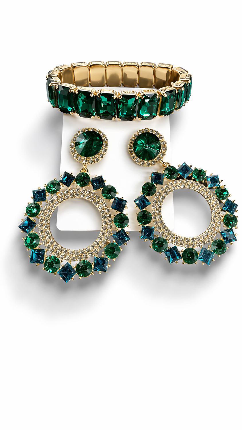 Emerald Luxe Statement Set
