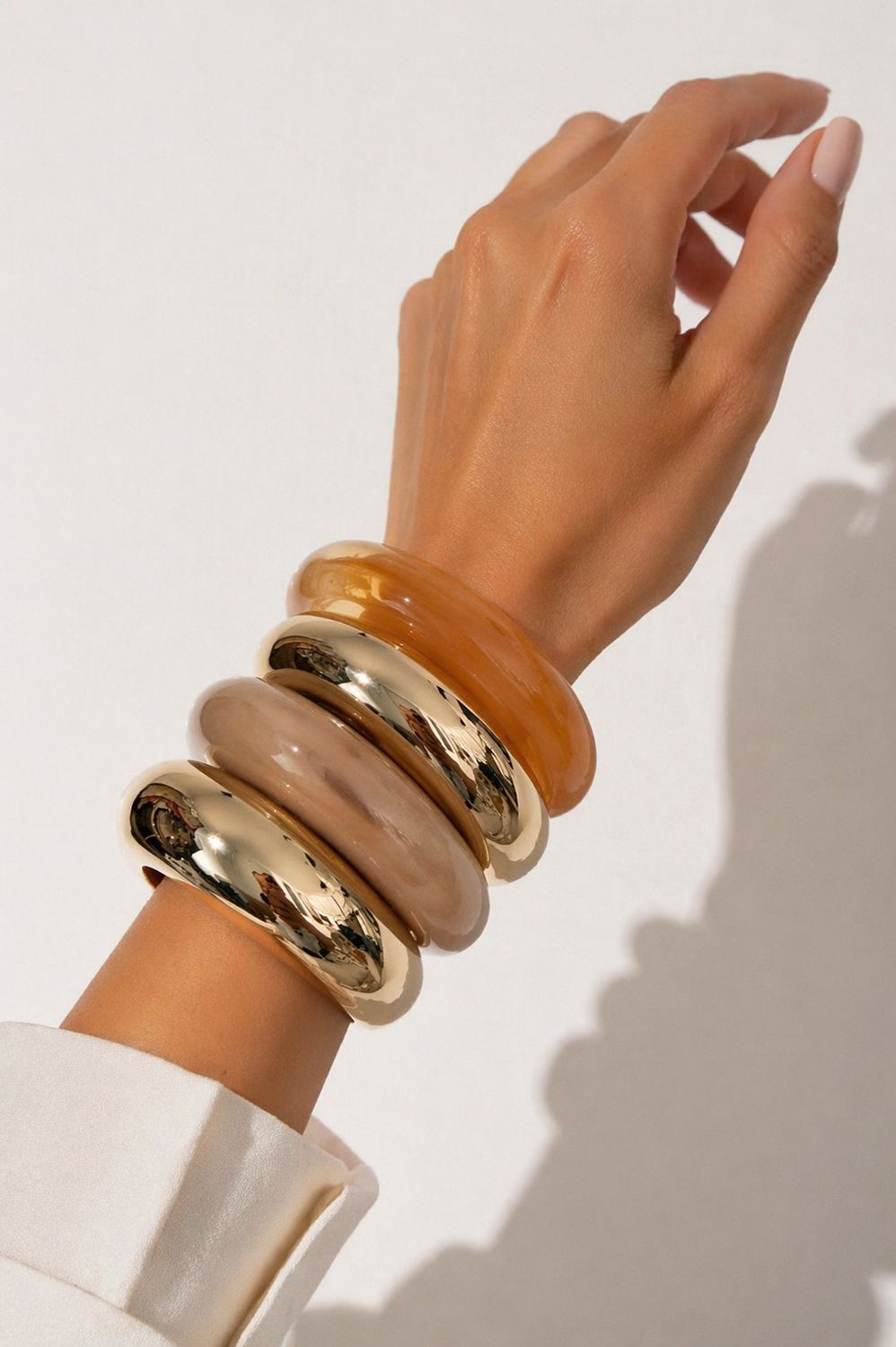 Golden Chunky Bangle Set of 2 