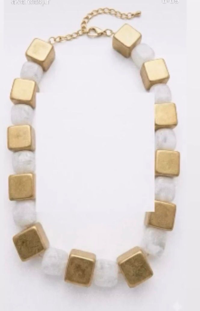 Geo Luxe Beaded Necklace
