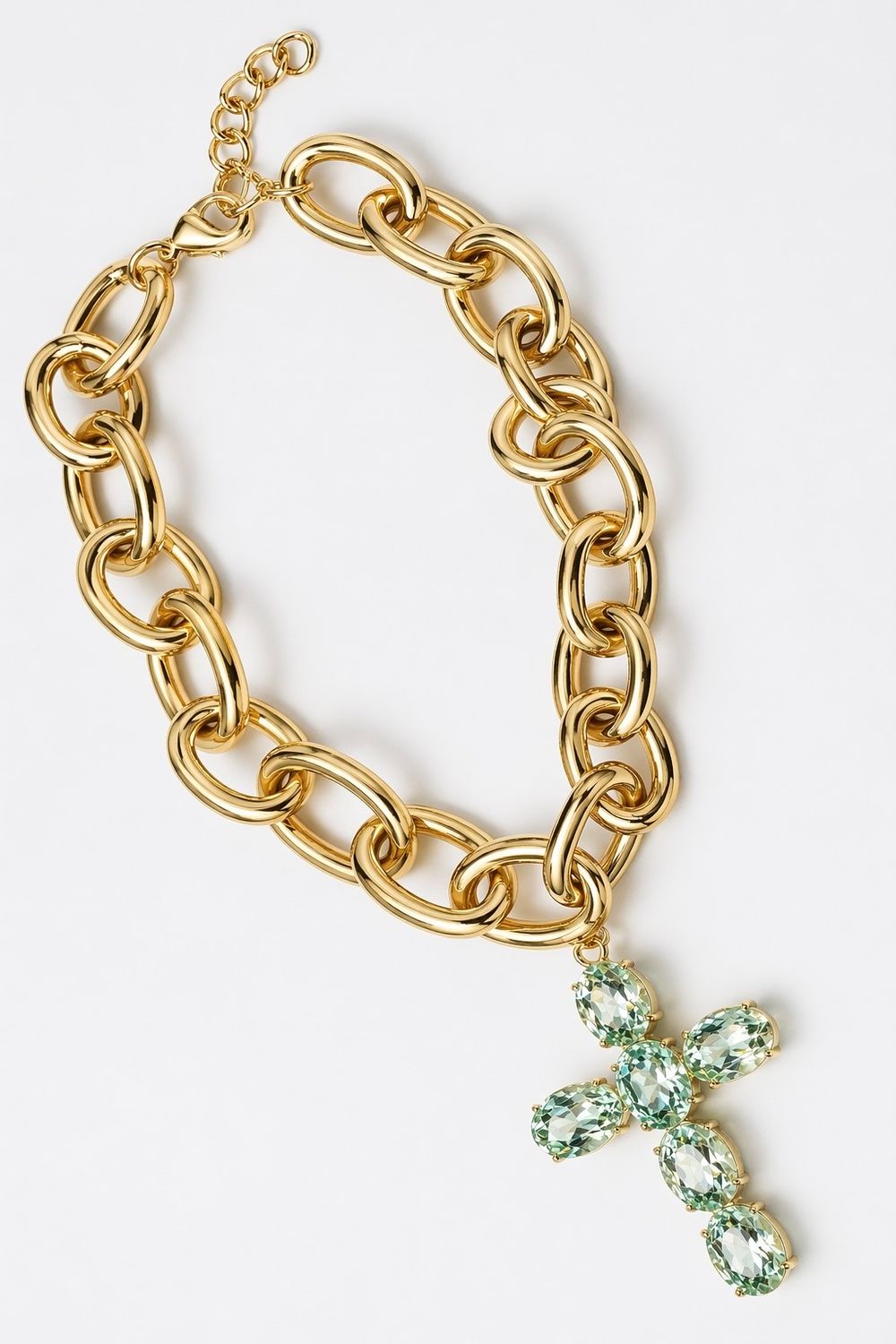 Crystal Cross Statement Necklace